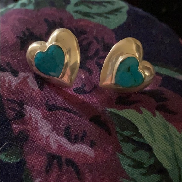 Genuine Turquoise Stone Sterling Silver - Picture 1 of 4